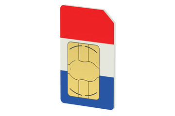 SIM card with flag of  France