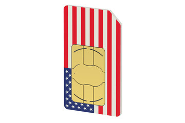 SIM card with flag of  USA