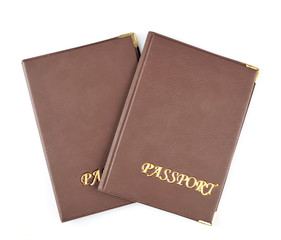 Passports isolated on white