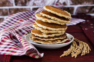 Homemade gluten free pancakes from rice flour
