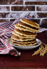Homemade gluten free pancakes from rice flour