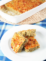 Souffle with spinach and cheese