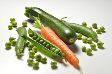 Vegetable Carrot Peas and Zucchini