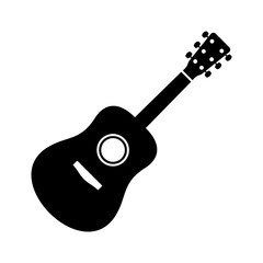 Naklejka premium Black guitar icon