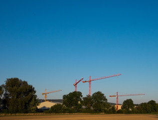 Fototapeta premium Kran auf der Baustelle