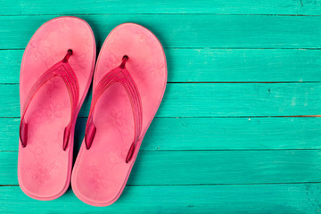 Bright flip-flops