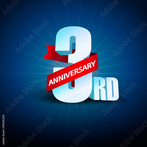 quot 3rd anniversary 3d on blue background quot stock image and royalty free vector files on fotolia quot 3rd anniversary 3d on blue background quot stock image and royalty free vector files on fotolia