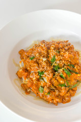 Spaghetti tomato sauce