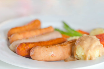mixed grilled sausage