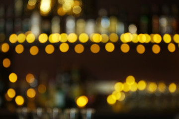 Blurred bar with bokeh background