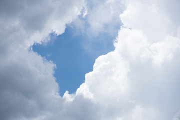 blue sky with white clouds