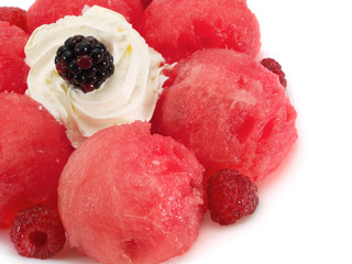Watermelon Balls With Berries