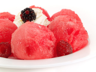 Watermelon Balls With Berries