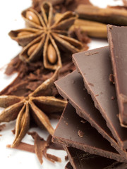 Chocolate with Cinnamon Sticks and Anise Stars