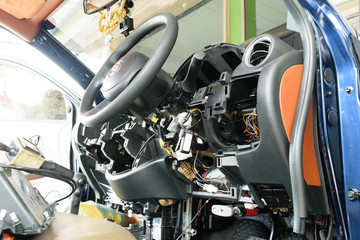 Disassembled car console