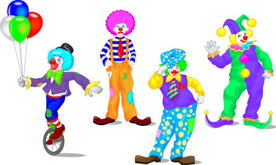 Obraz na płótnie Canvas clown cartoon 
