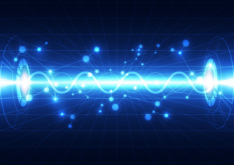 abstract future technology concept background, vector illustration