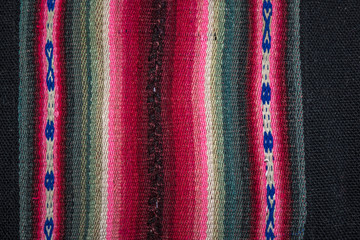 Andean weaving loom made in bright colors