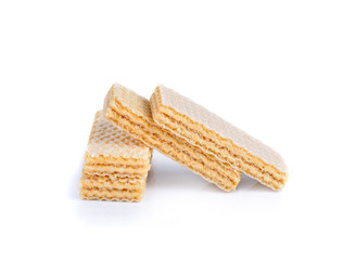 sweet wafer cream  on white background
