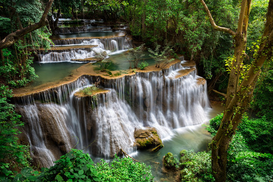 Waterfall in, Kanchanaburi, Thailand © aotweerawit