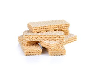 sweet wafer cream  on white background