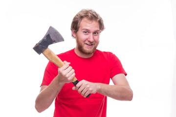 Man holding an axe