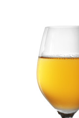 Glass of wine on grey background