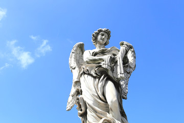 medieval angel statue of Castle Saint Angelo, Rome