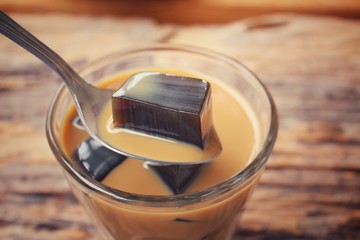 Coffee with jelly
