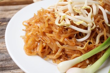 Pad thai make of fried rice noodles