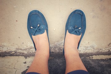 Fototapeta premium Selfie of sneakers