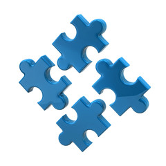 Blue puzzle icon