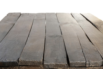 Wooden board on light background