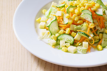 salad with corn