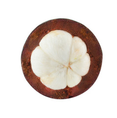 mangosteen on whie background