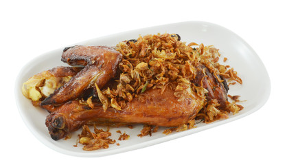 fried chicken on white plate