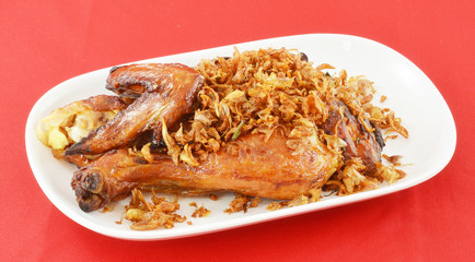 fried chicken on white plate