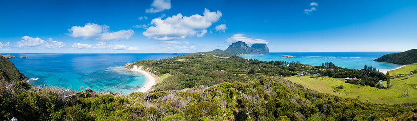 Panoramisch uitzicht over Lord Howe Island, Australië