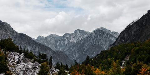 Albanian high mountain range North alps Tropoja Valbona valley