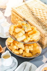 Fried chinese stick bread for breakfast