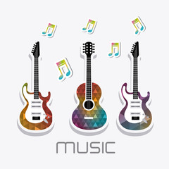 Naklejka premium Music instruments design.