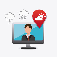 Weather mobile app design.