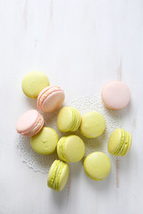 Green and pink cookies on the boards