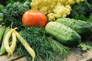 Still life with vegetables