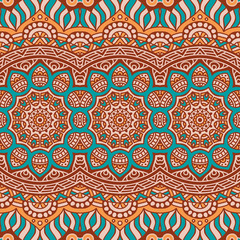 Ethnic floral seamless pattern