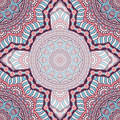 Ethnic floral seamless pattern