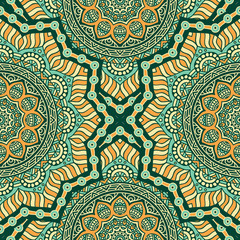 Ethnic floral seamless pattern
