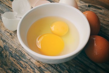 Eggs in a bowl