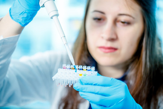 Woman in laboratory developed of vaccines