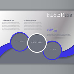 Vector horizontal flyer template. 